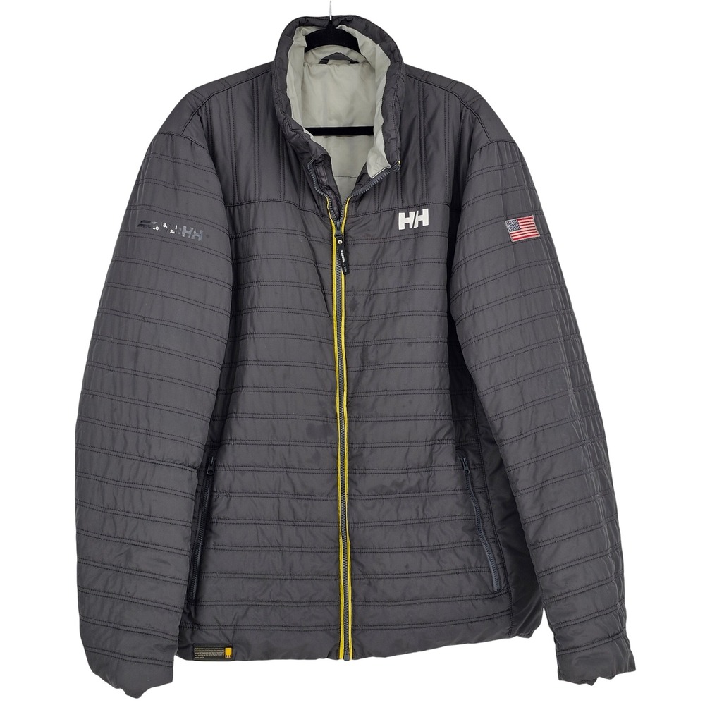Helly Hansen Hydropower Puffer Jacket XL Gray Gorpcore Outdoor USA Primaloft